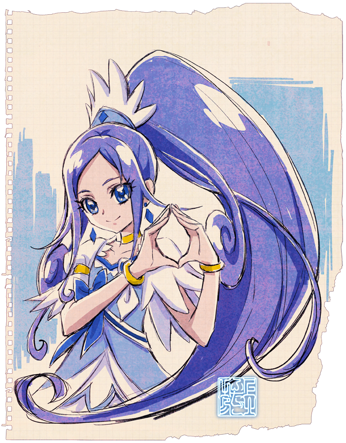 hishikawa rikka and cure diamond (precure and 1 more) drawn by kamikita_futago