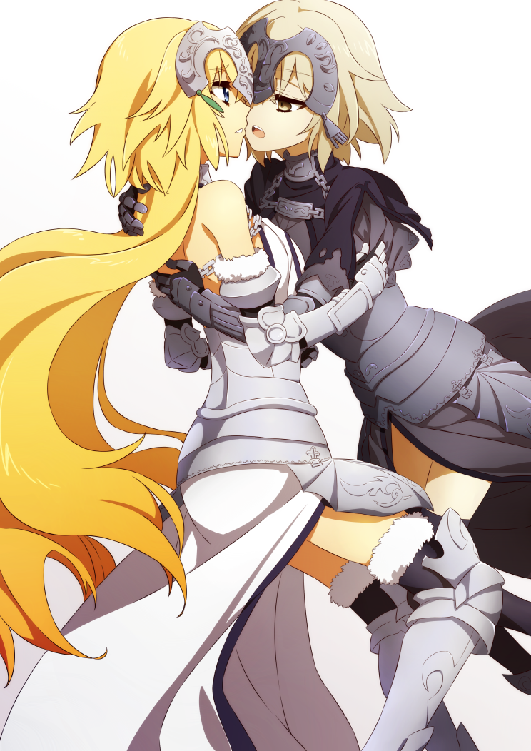 jeanne d'arc and jeanne d'arc alter (fate and 1 more) drawn by oiun