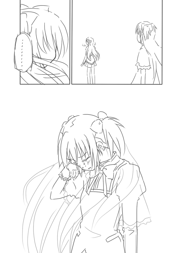 akemi homura, kaname madoka, and ultimate madoka (mahou shoujo madoka magica) drawn by makoto_(dandelion)