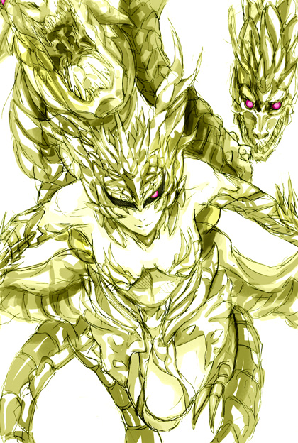 keizer ghidorah (godzilla and 1 more) drawn by madara_inosuke