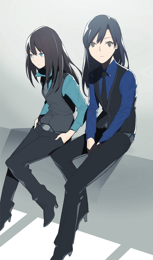 shibuya rin and kisaragi chihaya (idolmaster and 1 more) drawn by ekao