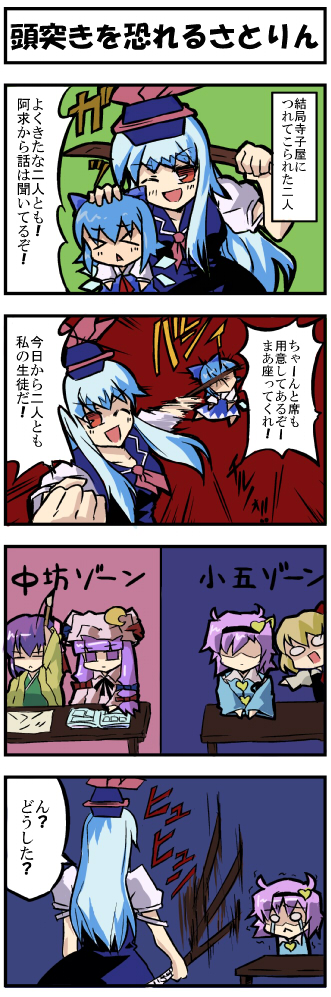 cirno, patchouli knowledge, komeiji satori, rumia, kamishirasawa keine, and 1 more (touhou) drawn by fukujima_kiwi