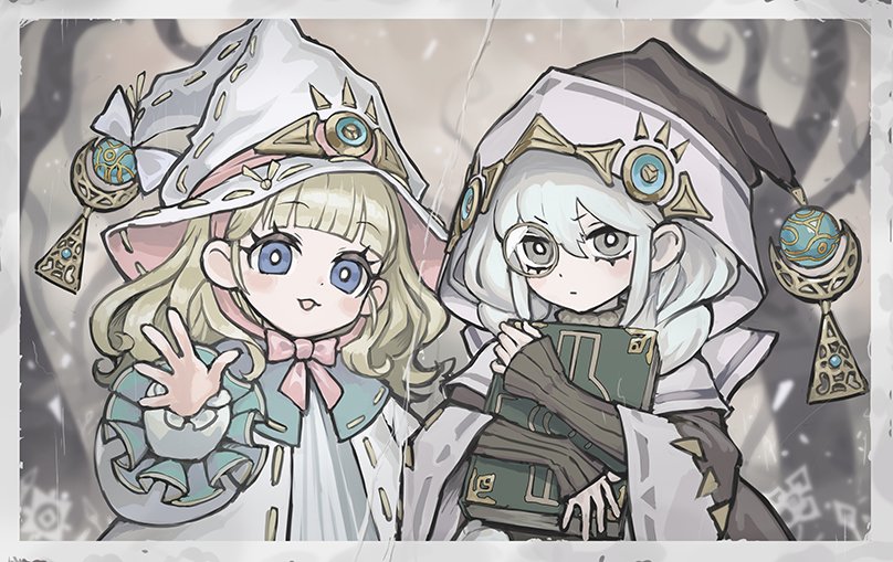 diabellstar the black witch, diabellze the original sinkeeper, astellar of the white forest, and elzette of the white forest (yu-gi-oh!) drawn by ringo_ringogoo