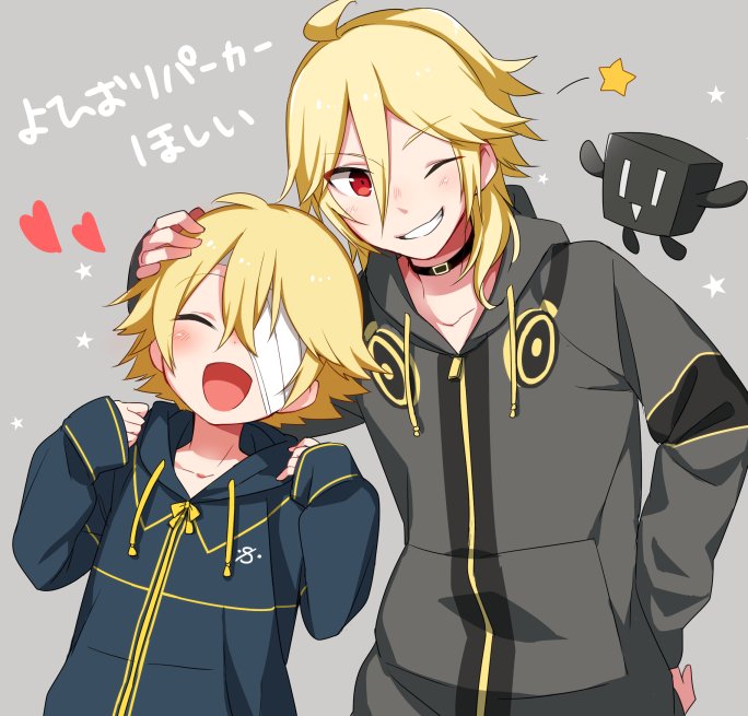 oliver, yohioloid, and cubi (vocaloid) drawn by minahoshi_taichi