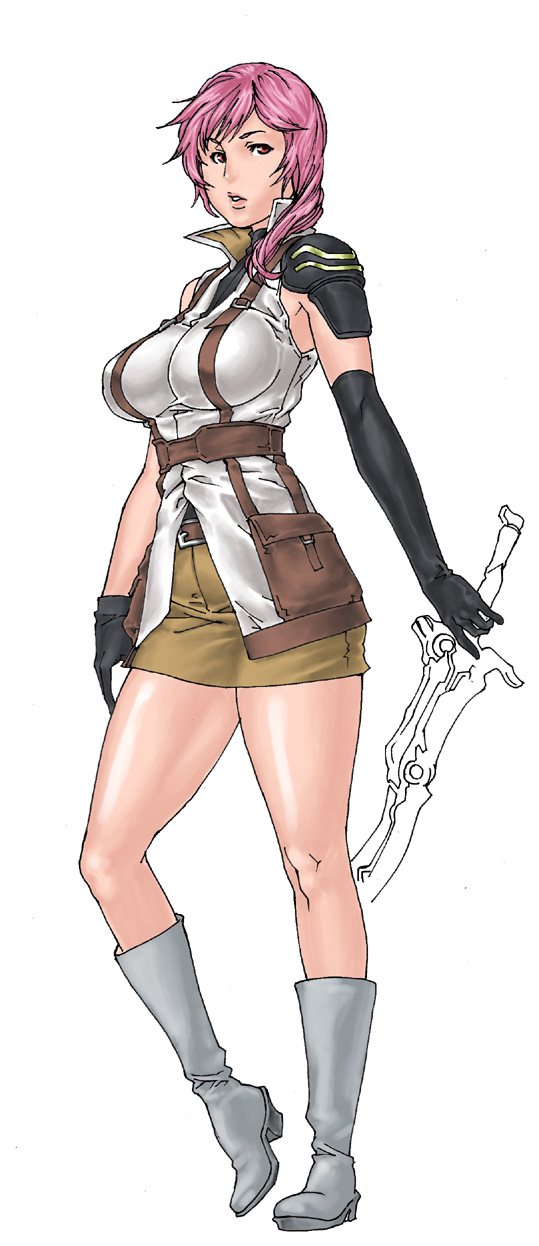 lightning farron (final fantasy and 1 more) drawn by 66head