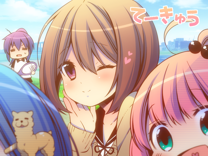 takamiya nasuno, shinjou kanae, bandou marimo, and oshimoto yuri (teekyuu) drawn by march-bunny