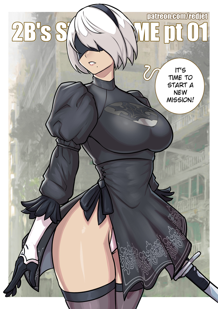 2b (nier and 1 more) drawn by redjet