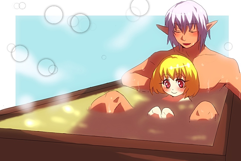 rumia and buront (touhou and 3 more) drawn by kn96