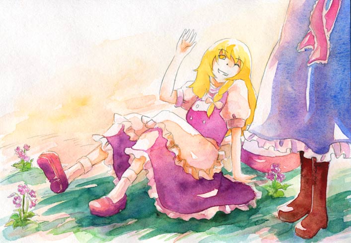 kirisame marisa and alice margatroid (touhou) drawn by shiroaisa