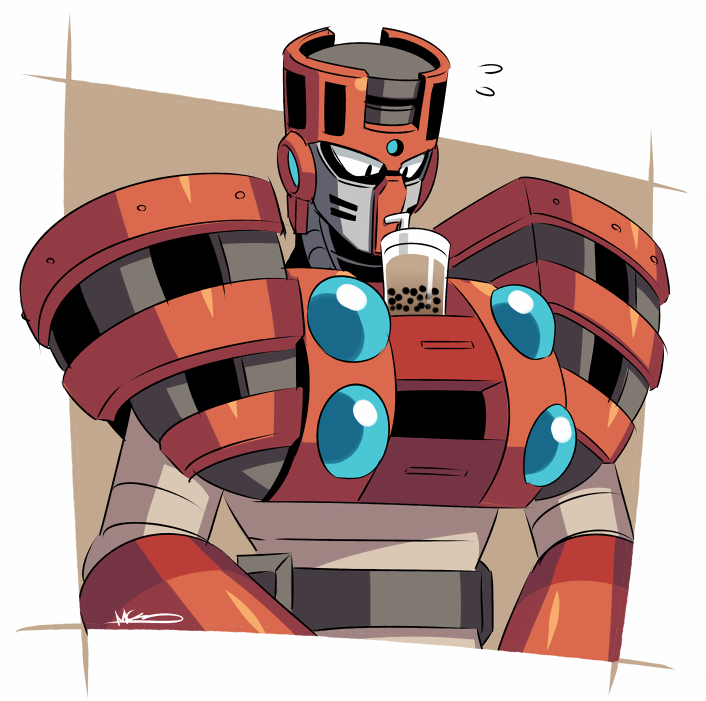 torch man (mega man and 1 more) drawn by mcnr