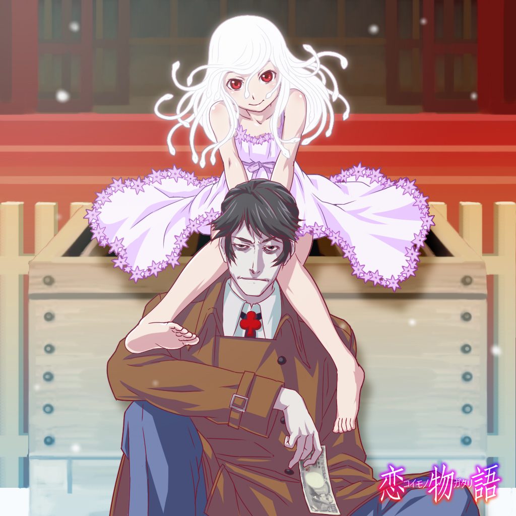 Sengoku Nadeko And Kaiki Deishuu Monogatari And 1 More Drawn By Sjw Kazuya Danbooru