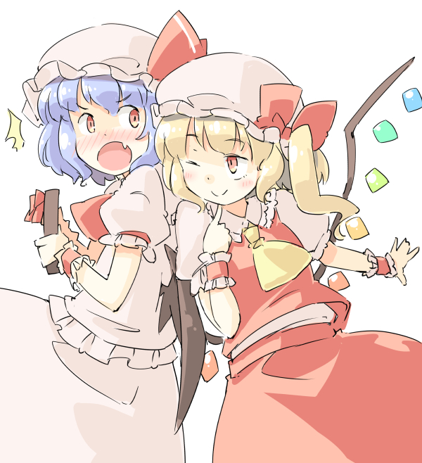 remilia scarlet and flandre scarlet (touhou) drawn by arnest