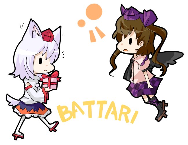 inubashiri momiji and himekaidou hatate (touhou) drawn by kuzugitsune_(inarikami)
