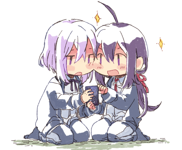 namazuo toushirou and honebami toushirou (touken ranbu) drawn by haruna_0531