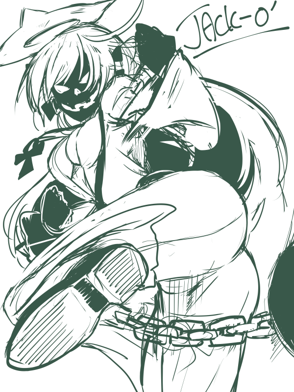 jack-o' valentine (guilty gear and 1 more) drawn by hiruno