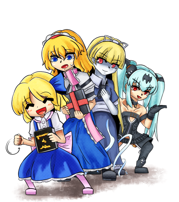 alice margatroid and alice (touhou and 3 more) drawn by yumegaminoruya