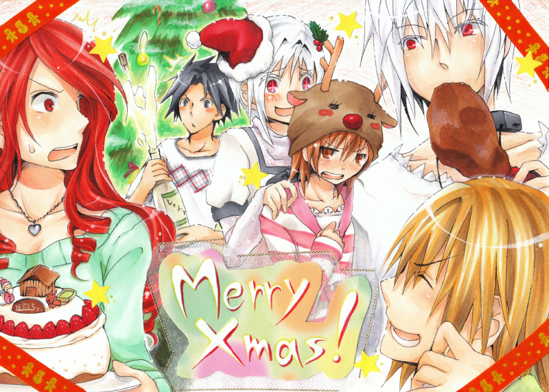 misaka mikoto, accelerator, mugino shizuri, suzushina yuriko, kakine teitoku, and 1 more (toaru majutsu no index) drawn by endou_yusa