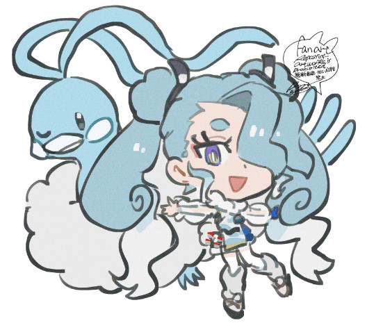 hatsune miku, altaria, and flying miku (pokemon and 2 more) drawn by sagemaru-br