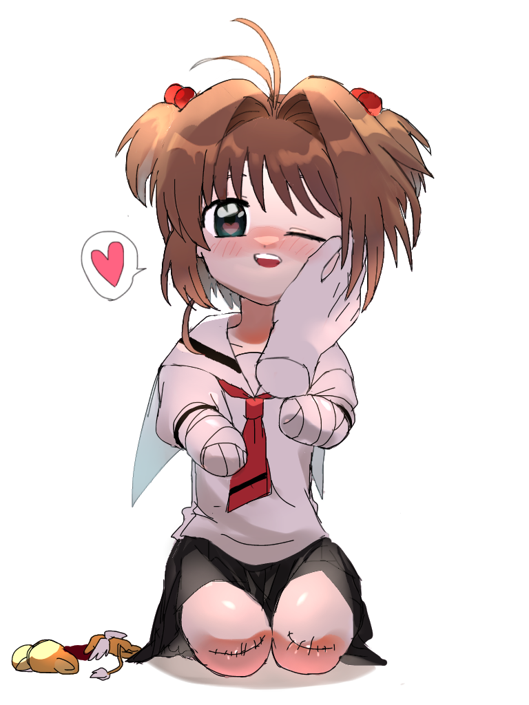 kinomoto sakura and kero (cardcaptor sakura) drawn by blue_(zktw2734)