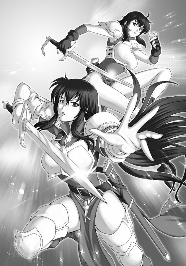 larcei and ayra (fire emblem and 1 more) drawn by rakusai_(saisai_garou)