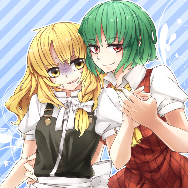 kirisame marisa and kazami yuuka (touhou) drawn by sayuma