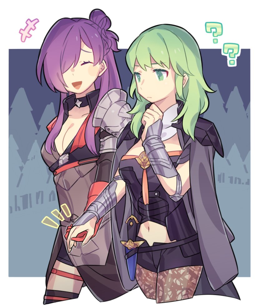 female byleth and female shez (fire emblem and 2 more) drawn by haconeri