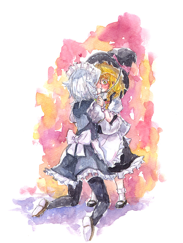 kirisame marisa and izayoi sakuya (touhou) drawn by gogo/tad