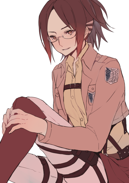 hange zoe (shingeki no kyojin) drawn by tokio_neo
