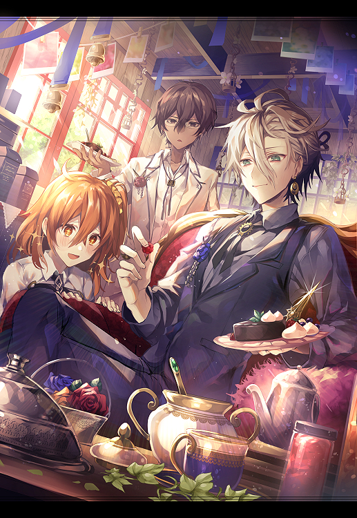 fujimaru ritsuka, karna, and arjuna (fate and 3 more) drawn by yunohito