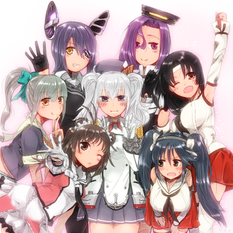 tenryuu, kashima, tatsuta, yuubari, naka, and 4 more (kantai collection) drawn by mochitsuki_(mo_chooon)