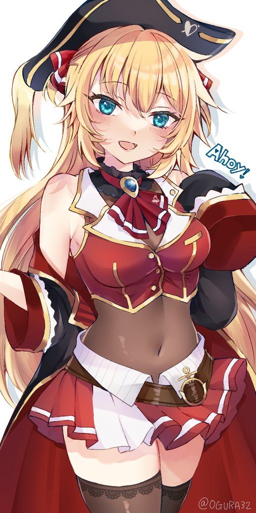 houshou marine and akai haato (hololive) drawn by ogura32