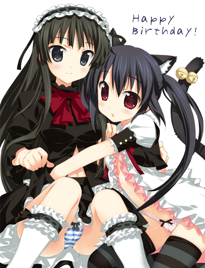 akiyama mio and nakano azusa (k-on!) drawn by fujima_takuya