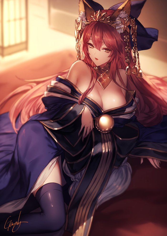 tamamo and tamamo no mae (fate and 1 more) drawn by genyaky