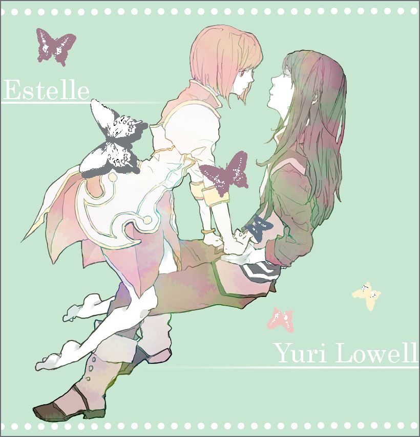 yuri lowell and estellise sidos heurassein (tales of and 1 more) drawn by 369-chan