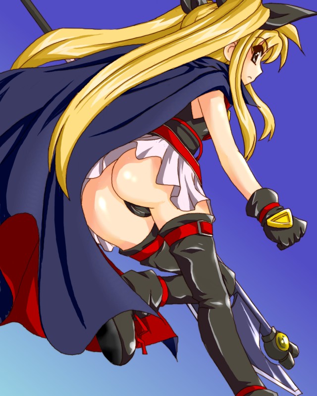fate testarossa and bardiche (lyrical nanoha and 1 more) drawn by dotekabocha