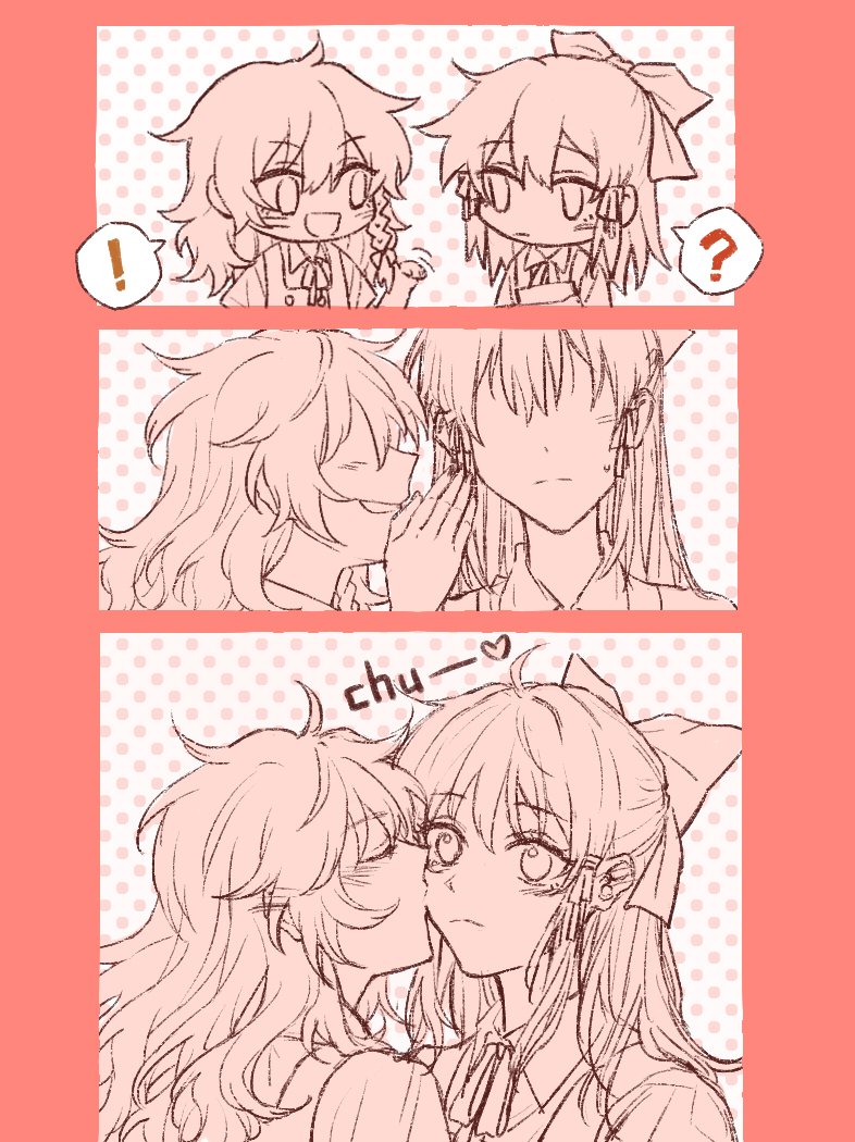 hakurei reimu and kirisame marisa (touhou) drawn by hitte5416