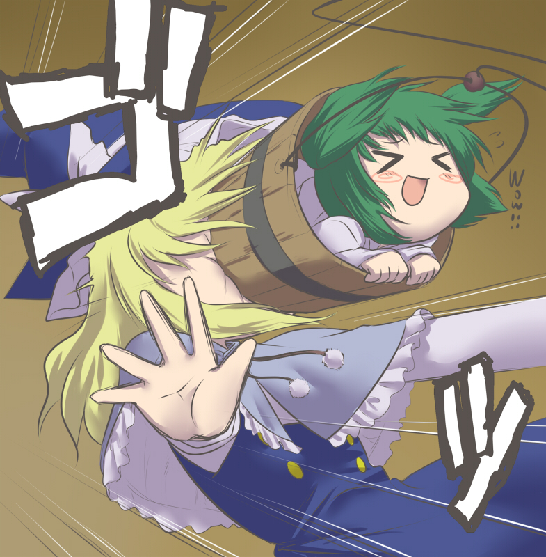 kirisame marisa and kisume (touhou and 1 more) drawn by yoshi_tama