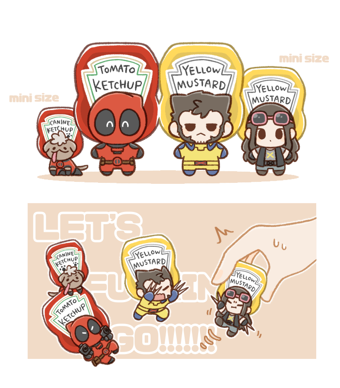 wolverine, deadpool, x-23, and dogpool (marvel and 4 more) drawn by mata_36