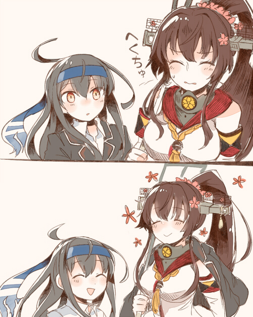 yamato, hatsushimo, and hatsushimo kai ni (kantai collection) drawn by itomugi-kun