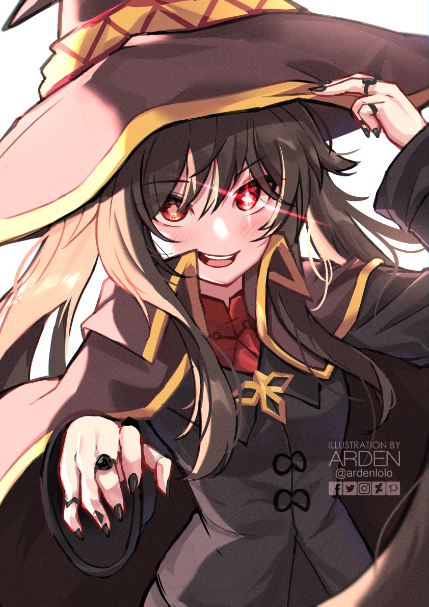 hu tao, megumin, and takahashi rie (genshin impact and 1 more) drawn by ardenlolo
