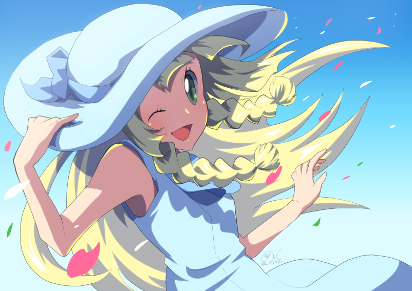 lillie (pokemon and 1 more) drawn by oooise
