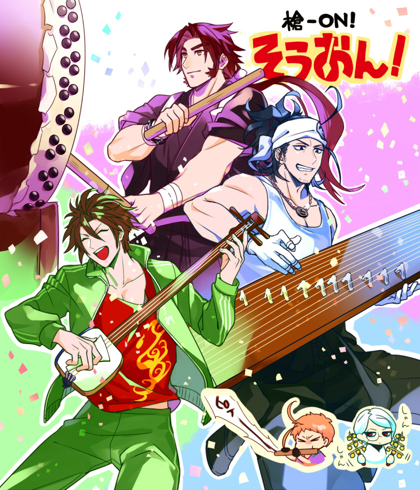 tonbokiri, iwatooshi, otegine, nihongou, and tomoegata naginata (k-on! and 1 more) drawn by yuki_(makeinukk16)