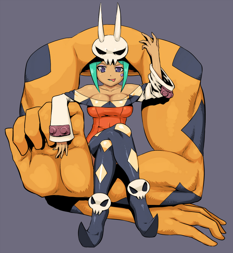 cerebella and vice-versa (skullgirls) drawn by tsukudani_(coke-buta)