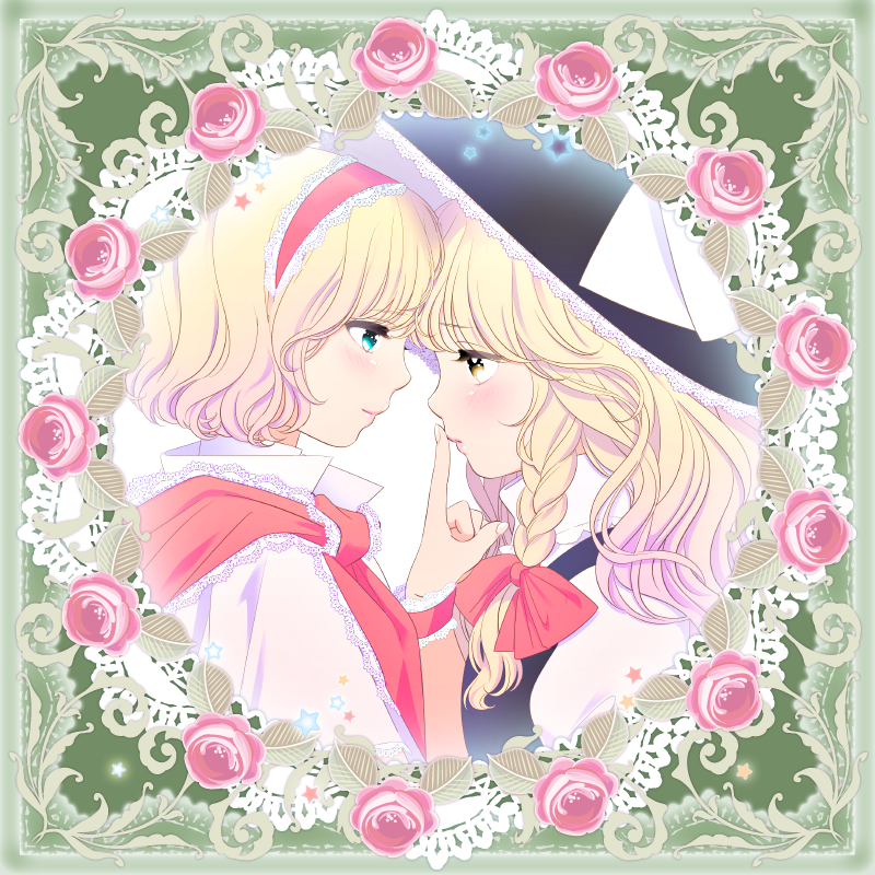 kirisame marisa and alice margatroid (touhou) drawn by ofuton_zeb