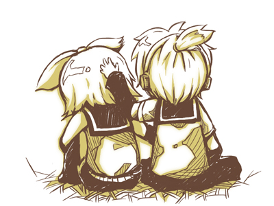 kagamine rin and kagamine len (vocaloid) drawn by sou_tamae