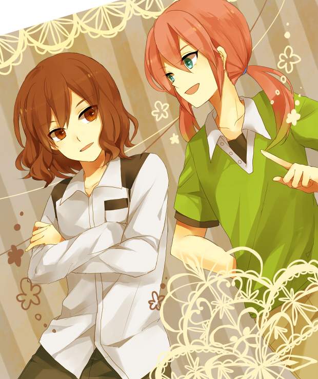 kirino ranmaru and shindou takuto (inazuma eleven and 1 more) drawn by oyu_cocoa