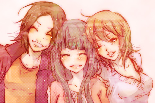 kuronuma sawako, yano ayane, and yoshida chizuru (kimi ni todoke) drawn by yukiko_(snow_sugar)