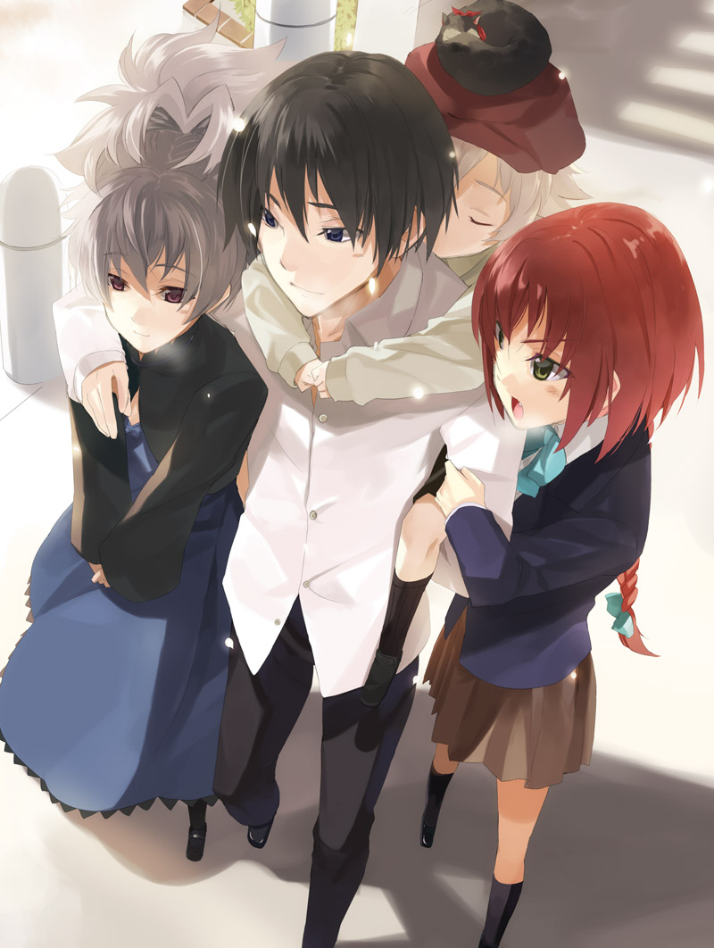 yin, hei, suou pavlichenko, july, and petya (darker than black) drawn by kabocha_(monkey4)