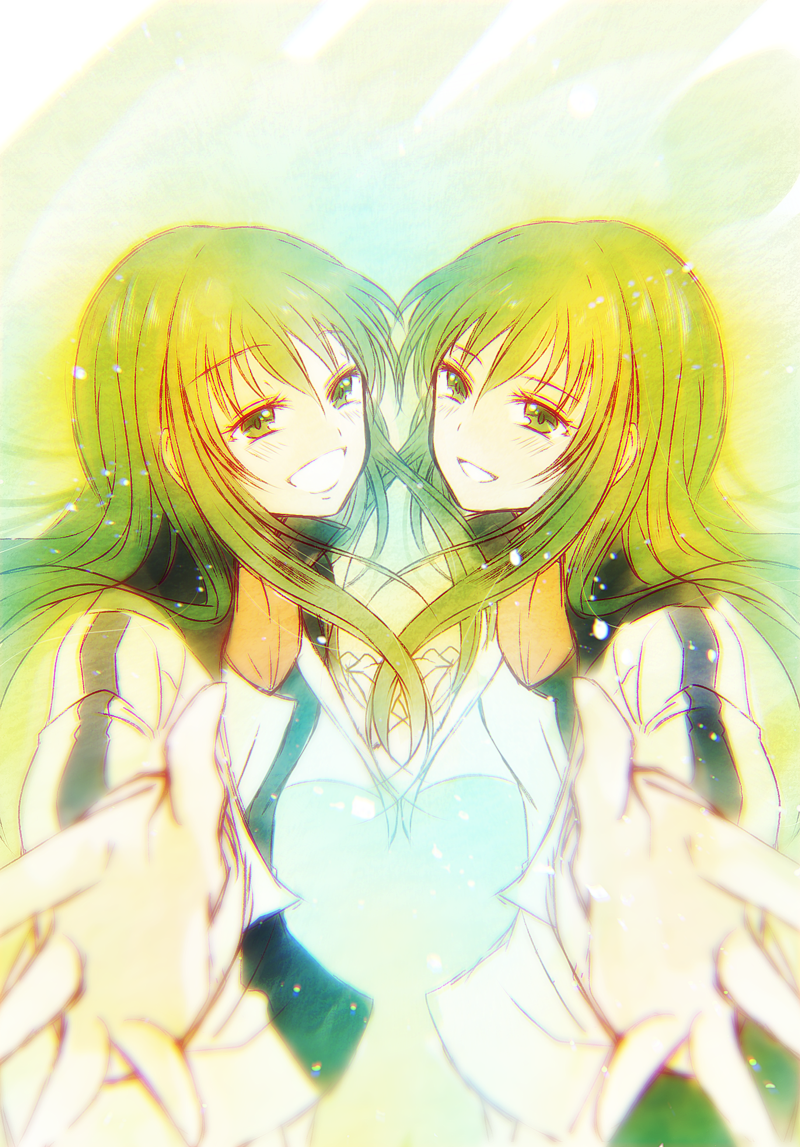 minashiro orihime and minashiro tsubaki (soukyuu no fafner) drawn by haru_sakurazaki