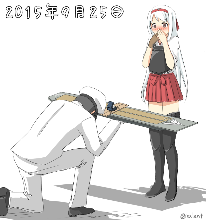 admiral, shoukaku, and shoukaku kai ni (kantai collection) drawn by rexlent